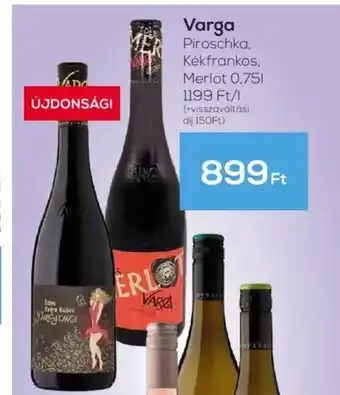 GRoby Varga Piroschka, Kékfrankos, Merlot ajánlat