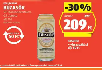 ALDI Karlskrone Búzasör ajánlat