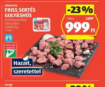 ALDI Friss Sertés Gulyáshús ajánlat