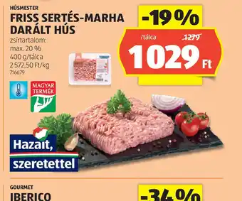 ALDI Friss Sertés-Marha Darált Hús ajánlat