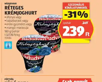 ALDI Nádudvari Réteges Krémjoghurt ajánlat