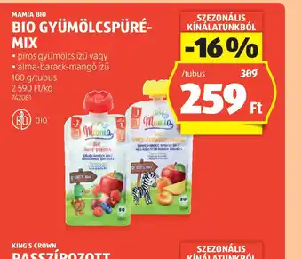 ALDI Manix Bio Gyümölcspüré-Mix ajánlat