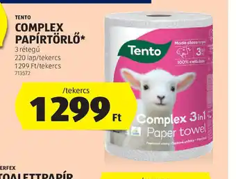 ALDI TENTO COMPLEX PAPÍRTÖRLŐ ajánlat