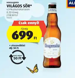 ALDI Hoegaarden Világos Sör ajánlat