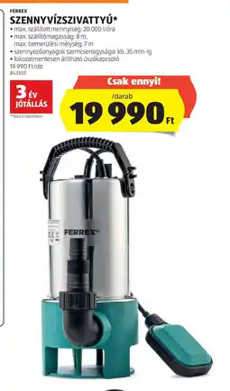 ALDI FERREX szennyvízszivattyú ajánlat