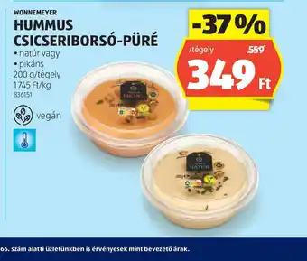 ALDI Hummus Csicseriborsó-Püré ajánlat