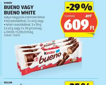 ALDI Kinder Bueno lub Bueno White ajánlat