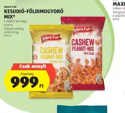 ALDI Snack Fun Kesudió-földimogyoró Mix ajánlat