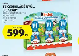 ALDI Kinder Tejcsokoládé Nyúl ajánlat