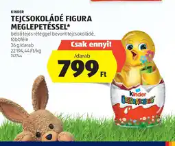 ALDI Kinder Tejescsokoládé Figura Meglepetéssel ajánlat