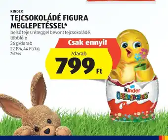 ALDI Kinder Tejescsokoládé Figura Meglepetéssel ajánlat