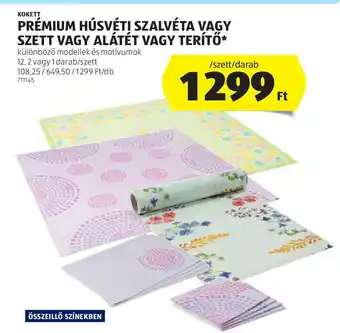 ALDI Premium Húsvéti Szalvéta Vagy Szett Vagy Alátét Vagy Terítő ajánlat