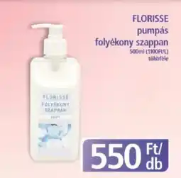 PlusMarket FLORISSE pumpás folyékony szappan ajánlat