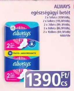 PlusMarket ALWAYS egészségügyi betét ajánlat