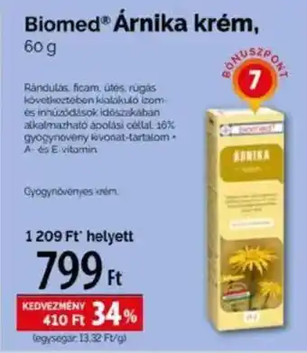 Pingvin Patika Biomed Árnika krém ajánlat