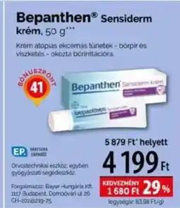 Pingvin Patika Bepanthen Sensiderm krém ajánlat