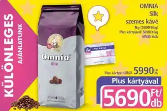 PlusMarket OMNIA Silk szemes kávé ajánlat