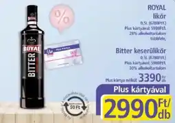 PlusMarket ROYAL likör / Bitter keserűlikőr ajánlat