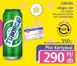 PlusMarket TUBORG világos sör ajánlat