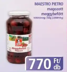 PlusMarket MAESTRO PIETRO magozott meggybefőtt ajánlat