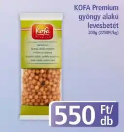 PlusMarket KOFA Premium gyöngy alakú levesbetét ajánlat