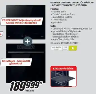 Media Markt Gorenje indukciós főzőlap + beépíthető sütő ajánlat