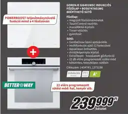 Media Markt Gorenje indukciós főzőlap + beépíthető sütő ajánlat