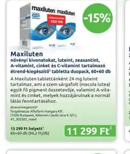 Benu Gyógyszertárak Maxiluten ajánlat