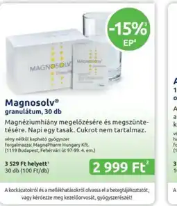 Benu Gyógyszertárak Magnosolv ajánlat