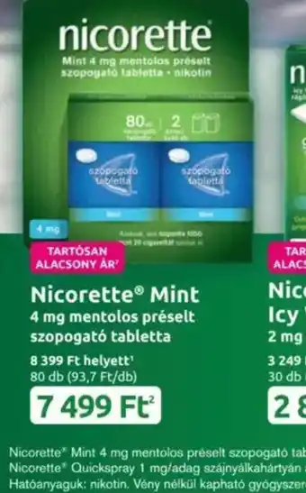 Benu Gyógyszertárak Nicorette Mint ajánlat