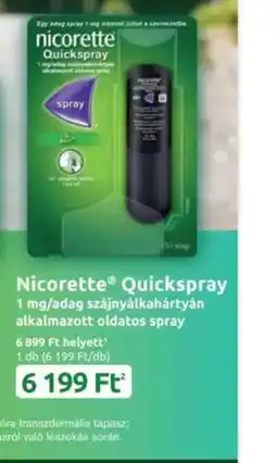 Benu Gyógyszertárak Nicorette QuickSpray ajánlat