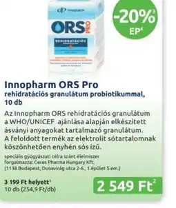 Benu Gyógyszertárak Innopharm ORS Pro ajánlat