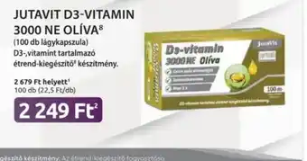 Benu Gyógyszertárak Jutavit D3-Vitamin 3000 NE Olíva ajánlat