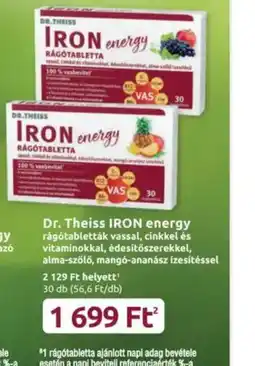 Benu Gyógyszertárak Dr. Theiss IRON energy rágótabletta ajánlat