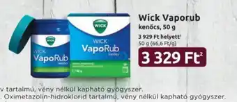 Benu Gyógyszertárak Wick Vaporub ajánlat