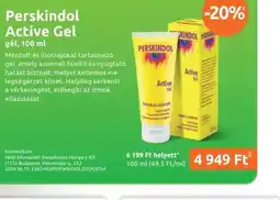 Benu Gyógyszertárak Perskindol Active Gel ajánlat