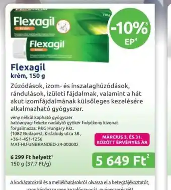 Benu Gyógyszertárak Flexagil ajánlat