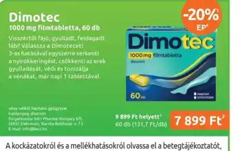 Benu Gyógyszertárak Dimotec ajánlat