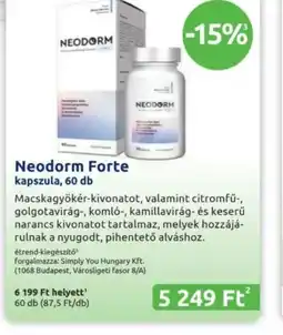 Benu Gyógyszertárak Neodorm Forte ajánlat