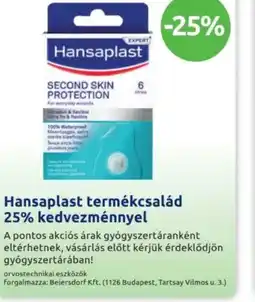 Benu Gyógyszertárak Hansaplast termékcsalád ajánlat