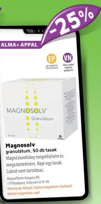 Alma Gyógyszertárak Magnosolv ajánlat