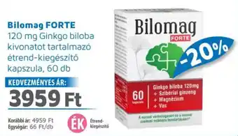 Alma Gyógyszertárak Bilomag FORTE ajánlat