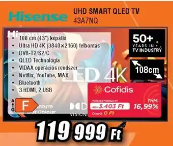 Expert Hisense uhd smart qled tv ajánlat