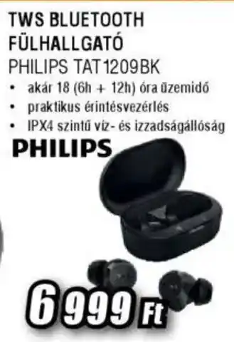 Expert Tws bluetooth fülhallgató philips tat 1209bk ajánlat