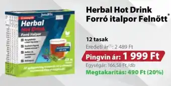 Pingvin Patika Herbal hot drink forró italpor felnőtt ajánlat