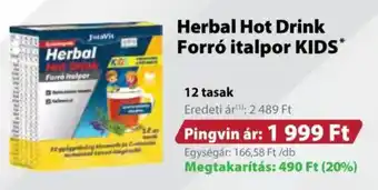 Pingvin Patika Herbal hot drink forró italpor kids ajánlat