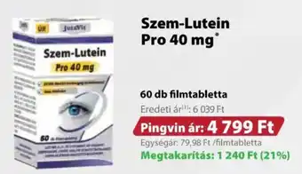 Pingvin Patika Szem-lutein pro 40 mg ajánlat