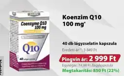 Pingvin Patika Koenzim q10 100 mg ajánlat