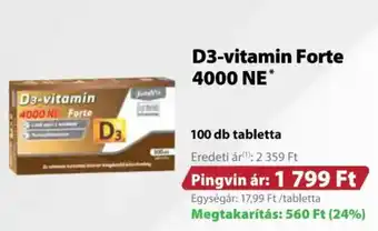 Pingvin Patika D3-vitamin forte 4000 ne ajánlat