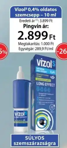 Pingvin Patika Vizols 0,4% oldatos szemcsepp ajánlat